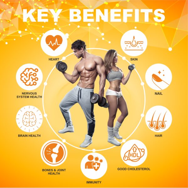 ClearCut Omega 3 Fish Oil, Biotin, Vitamin D3 Softgel Capsule 60 for men women healthy Heart Hair Skin - Image 5